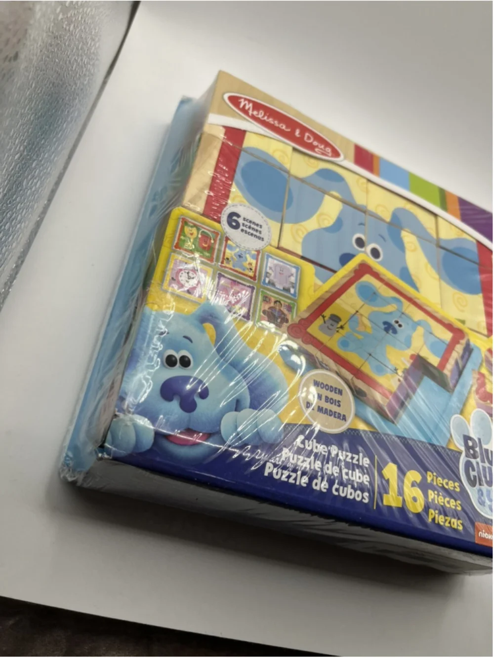 Melissa & Doug Blue's Clues & You Wooden Cube Puzzle 6-in-1 Tray NEW